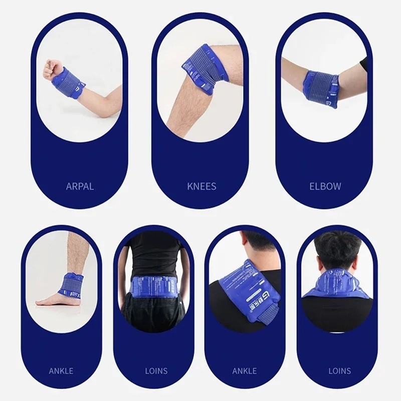 Ice Pack Cold Compress Hot Compress Reusable for Injury Pain Gel Pack ...