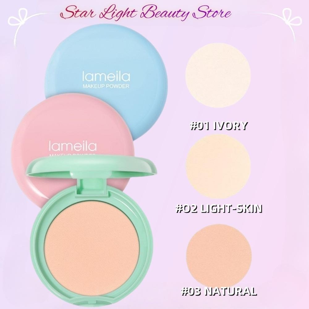 3COLORS Whitening Pressed Powder Waterproof Oil Control Pressed Powder ...