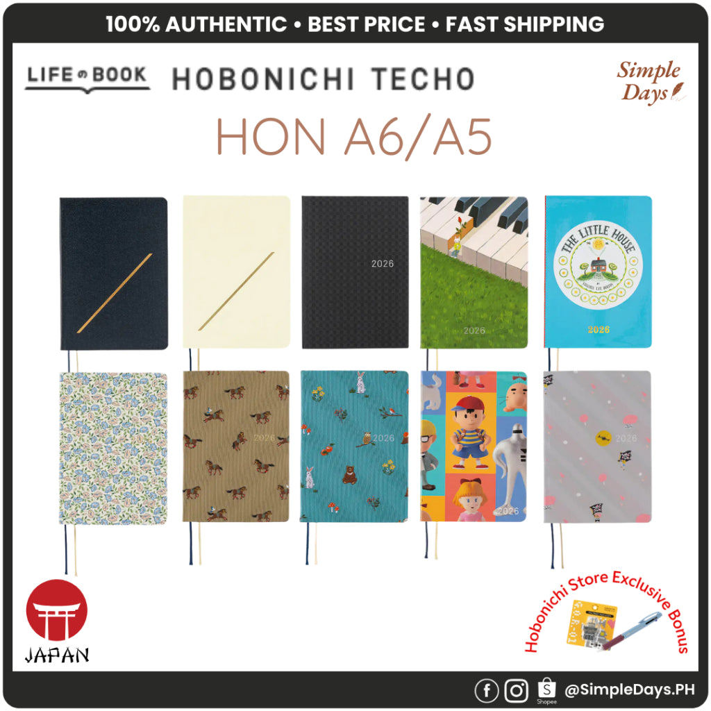 Hobonichi 2026 HON Techo - A6 / A5 - Planner English Japanese Daily ...