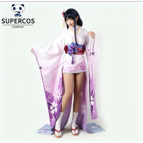 Genshin Impact Raiden Shin Shogun Cosplay Kimono Costume Set for ...