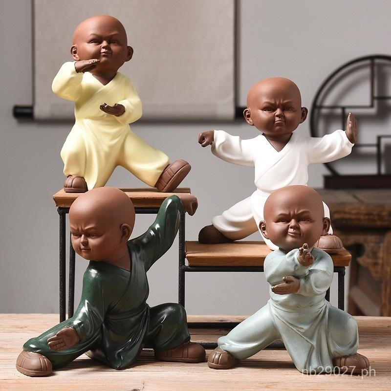 Eight-Style Premium Little Monk Tea Pet Zen Office Decoration Figurine ...