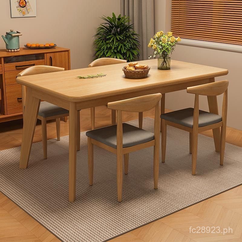 Dining Table for Rental House Small Solid Wood Legs Dining Table Small ...
