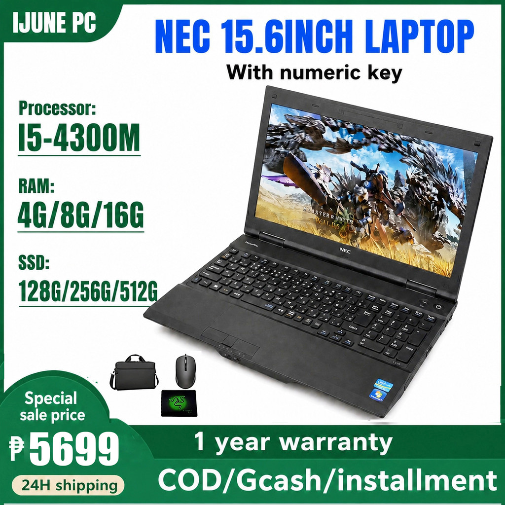 NEC 15.6inch Laptop i5-4300M with numeric key 8G RAM and 51G SSD