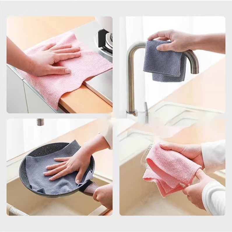 Disposable Rag Microfiber Towels Roll Reusable Absorbent Non-stick Oil ...