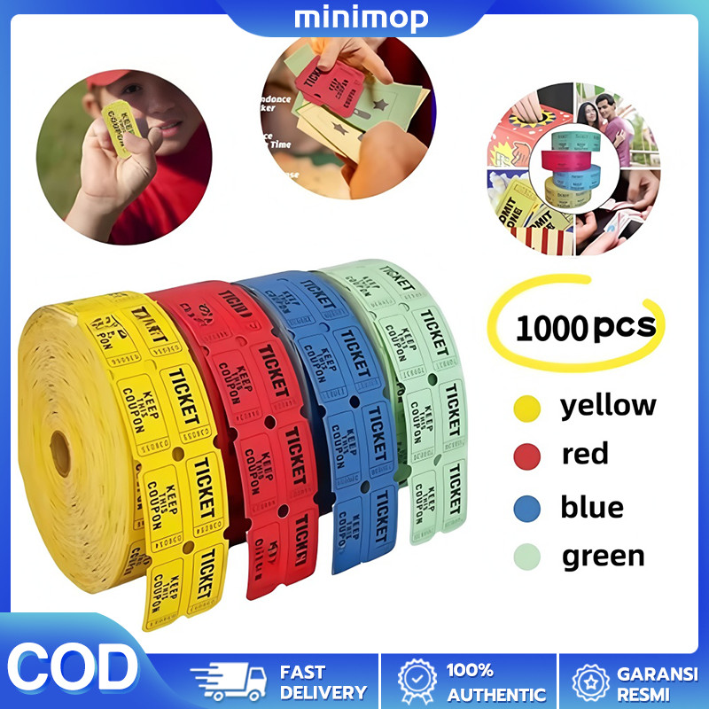 1000pcs Raffle Ticket/Ticket Stub/Ticket Roll/Raffle Ticket With Number ...