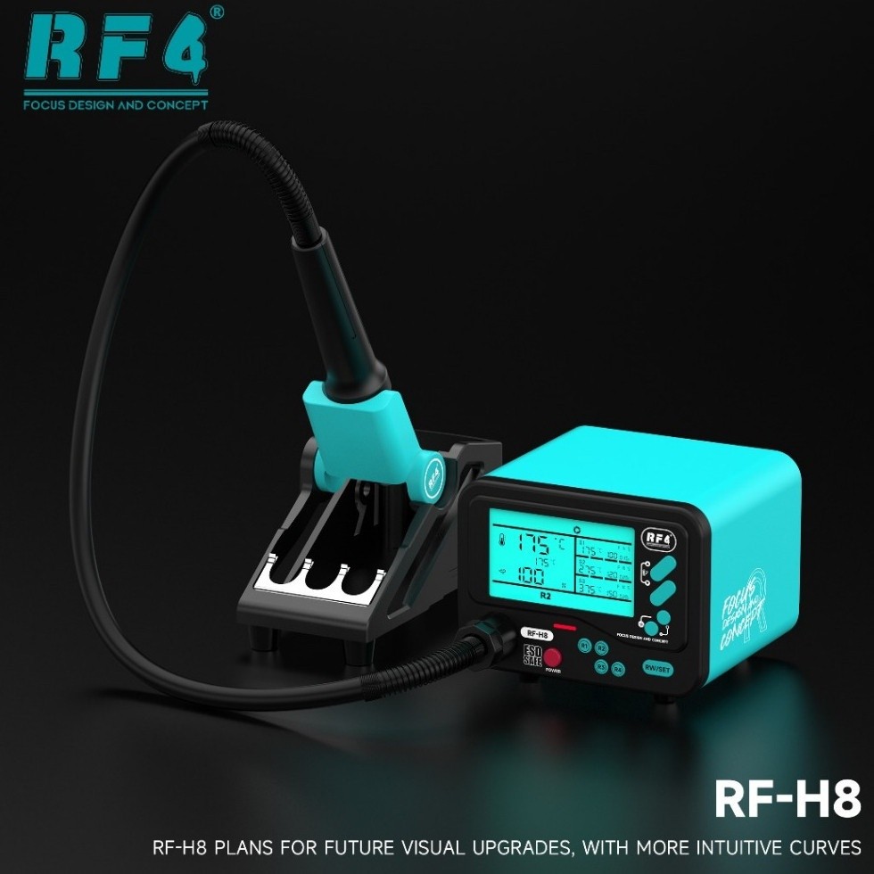 RF4 RFH8 Temperature Control ESD Hot Air Gun Rework Station for PCB BGA ...