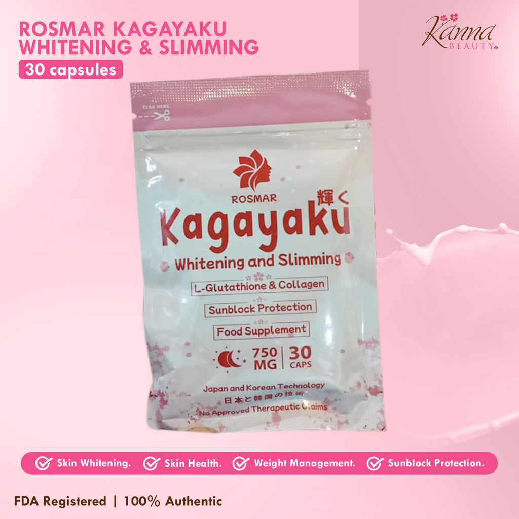 Rosmar Kagayaku Glutathione Capsules, Marine Collagen, Vitamin C & Zinc with Natural Herbal Extracts