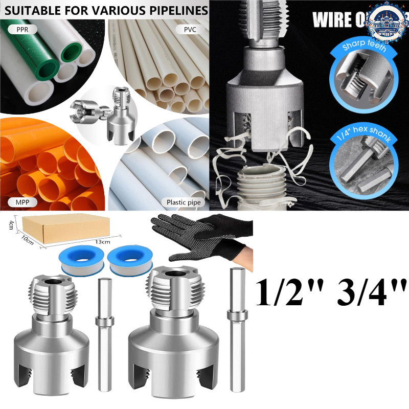 Pipe Threading Tool Kit with Extension Rod For Plastic Water Pipe ...