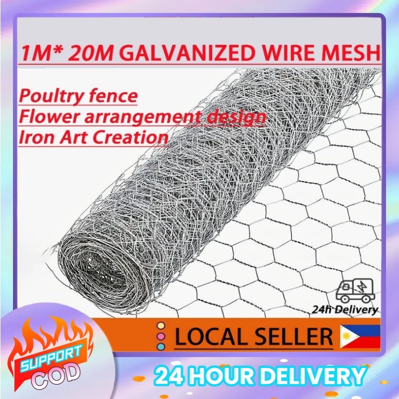 1*20 Meter Chicken Poultry Netting Anti-Rust Chicken Wire Mesh Wire ...