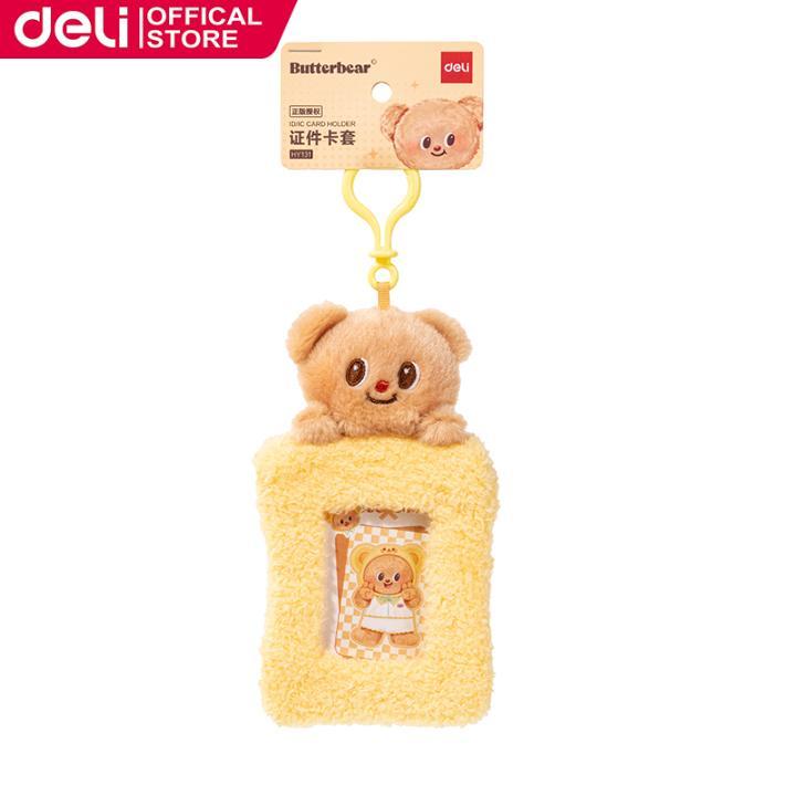 Deli HY131 Butter Bear ID Card Holder Cute Yellow Badge Card Case for ...