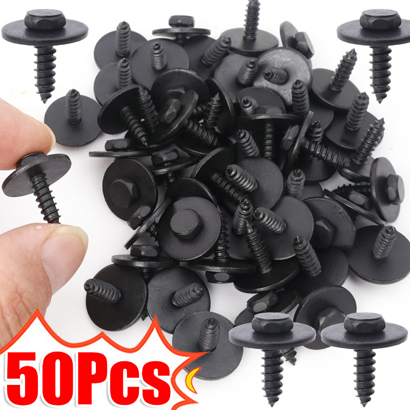 30-Pack Splash Shield Tapping Screws For Honda Clarity Electric 2017-2019 – Black Heavy Duty