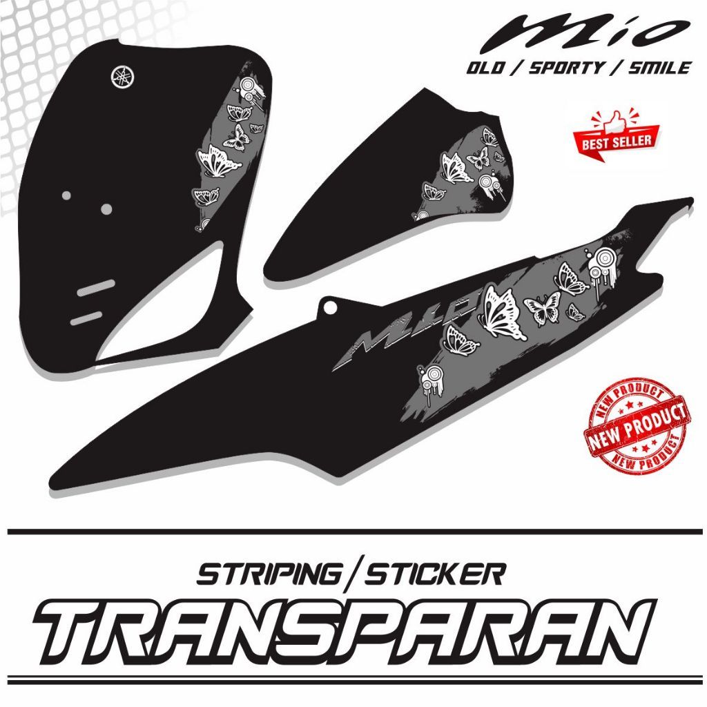 VARIATION OF TRANSPARENT STRIPING STICKERS MIO OLD MIO SMILE MIO SPORTY ...