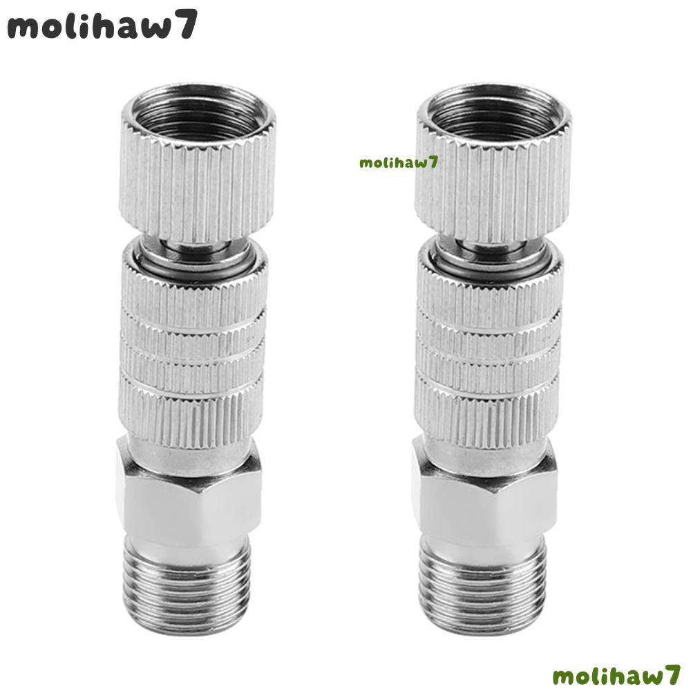 MOLIH 2pcs Quick Release Coupling, Silver Metal Airbrush Hose Adapter ...