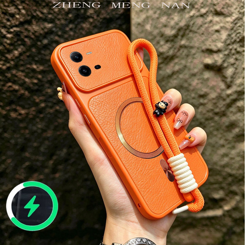 Suitable for Vivo V25 Vivo V25E V25 PRO New lychee skin pattern wine ...