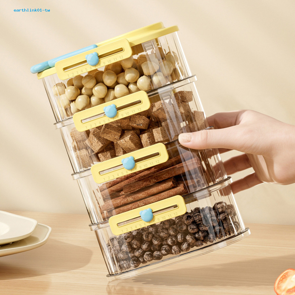 Stackable Spice Containers Airtight Spice Containers Compact Spice ...