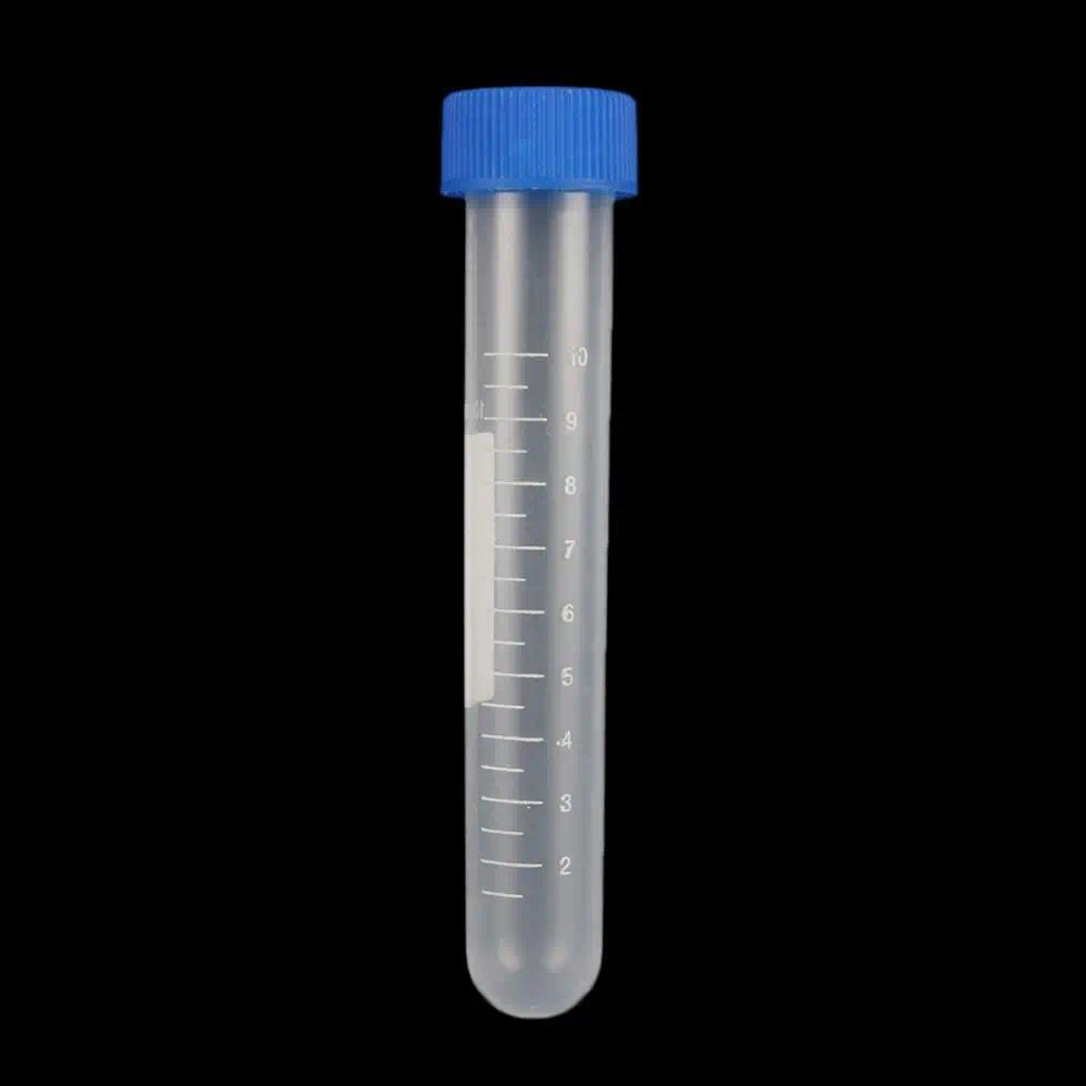 -5 Pcs 10ml Plastic Screw Cap Round Bottom Centrifuge Tube Free ...