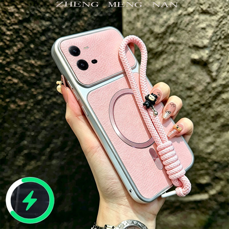 Suitable for Vivo V25 Vivo V25E V25 PRO New lychee skin pattern wine ...