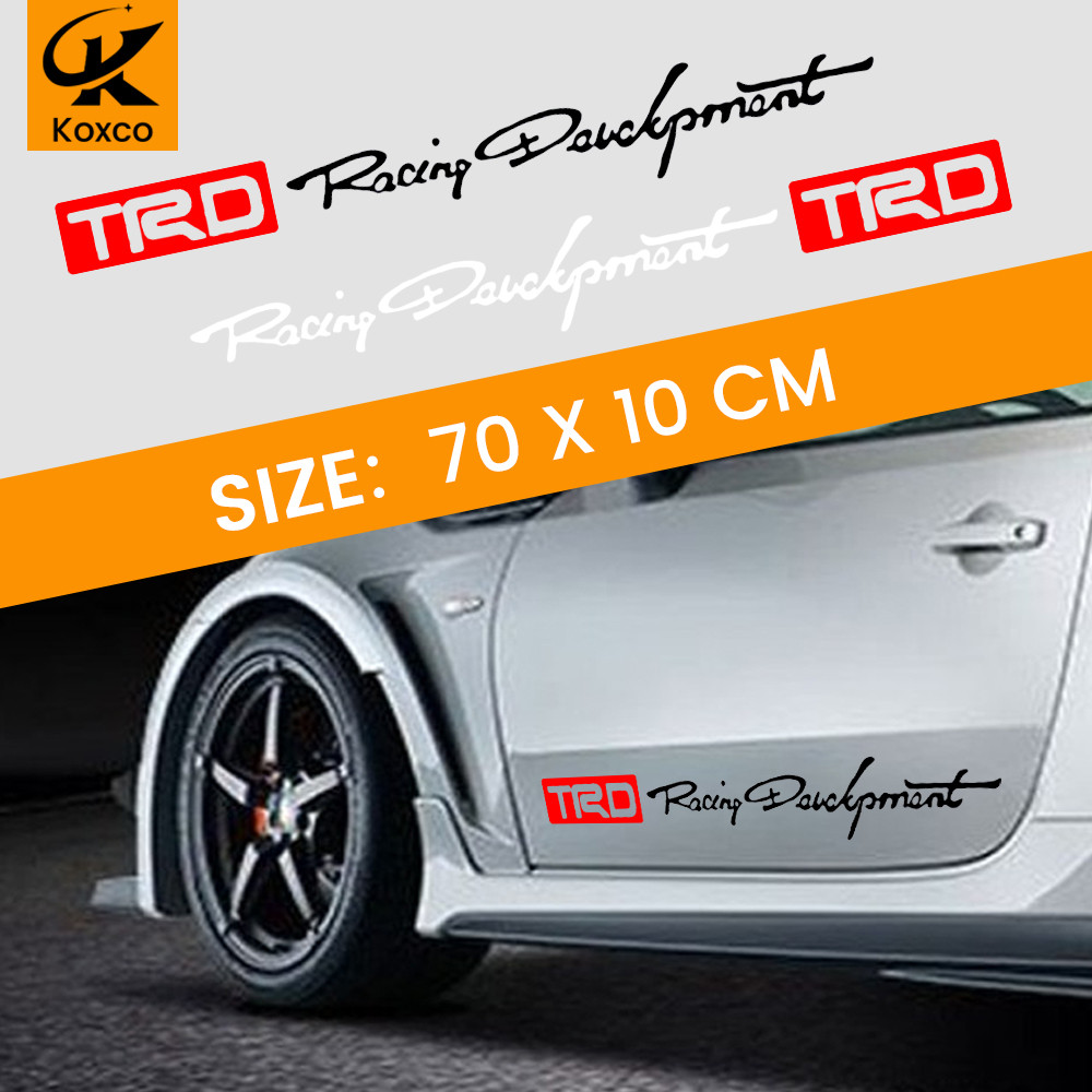 KOXOC 2PCS TRD Car Sticker Racing Development Decals For Toyota ...