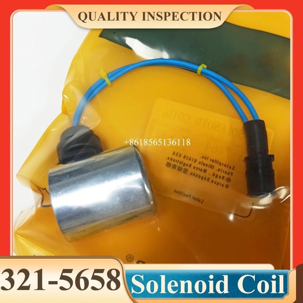Solenoid Valve Coil 321-5658 3215658 Round Plug 24V For Caterpillar ...
