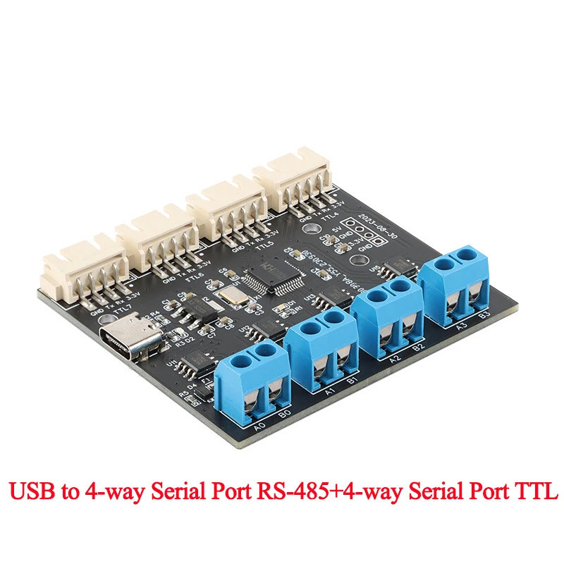 CH348 Multi Channel Way Expansion Board USB Type-C to 4 Way UART L ...