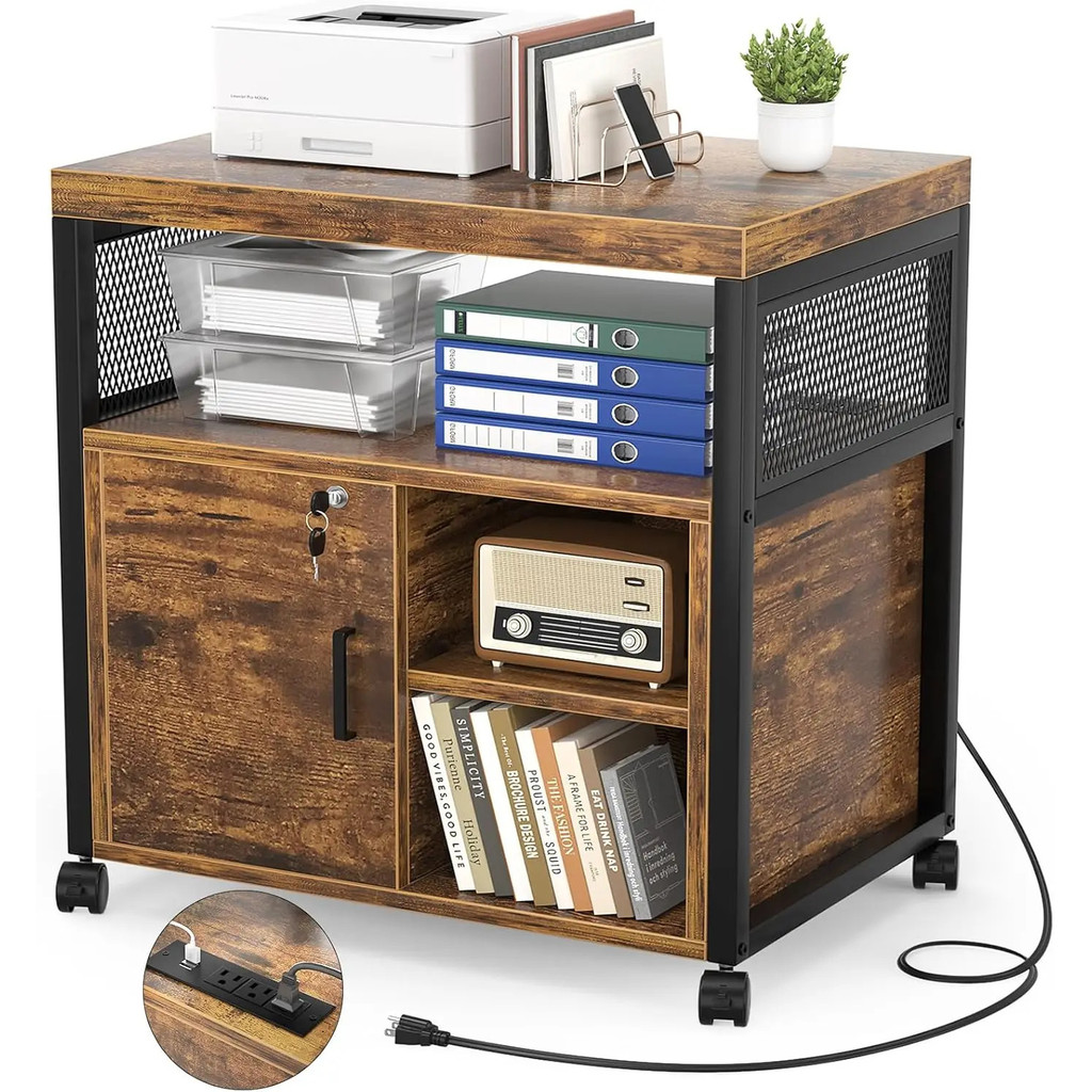 Unikito Lateral File Cabinet, Locking Office Filing Cabinets With ...