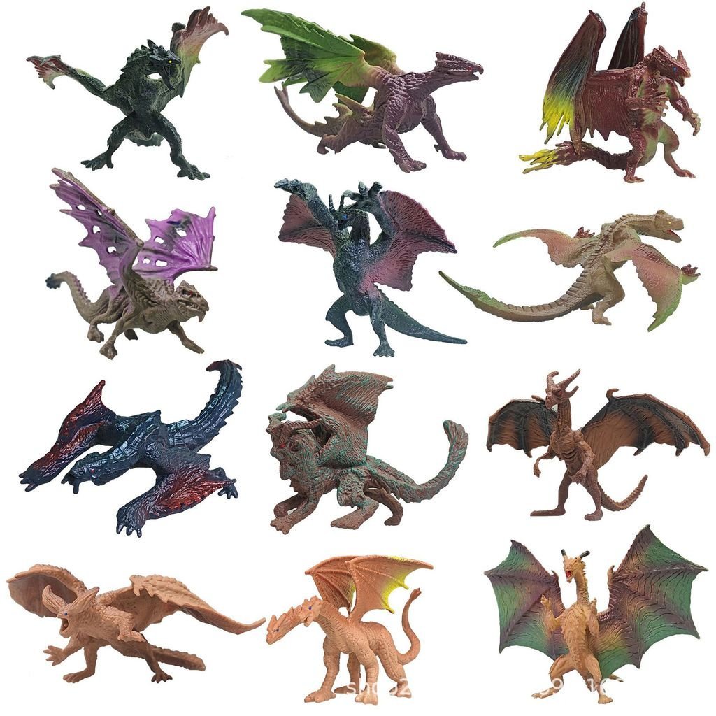Toy Model Solid Dragon Dinosaur Simulation Toothed Flying Dragon ...