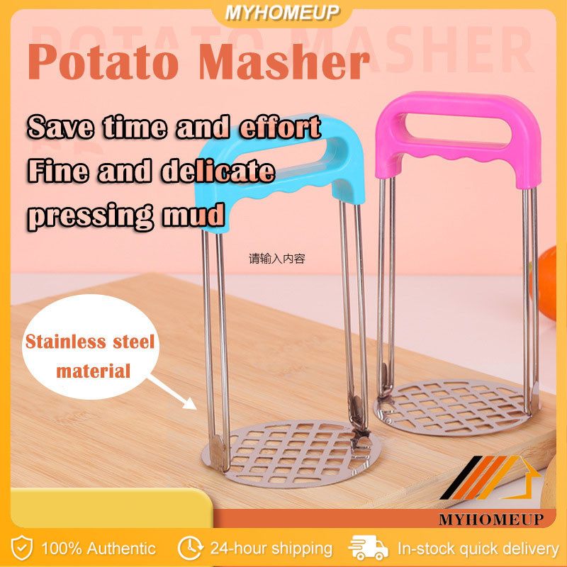 Stainless Steel Potato Masher- Shape Wave Masher Mashed Potato Food ...