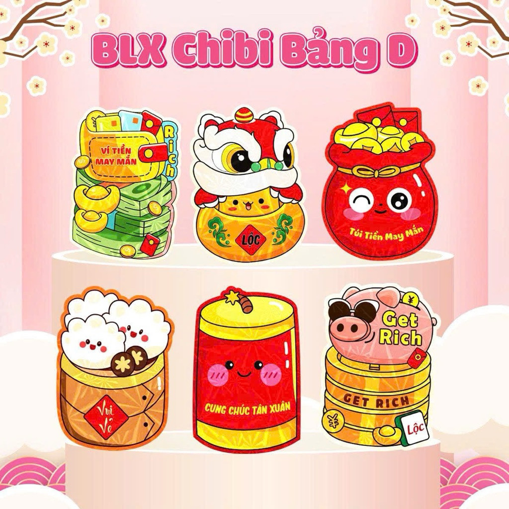 10 Reflective CHIBI Red Packets Large Size 2026 | Shopee Philippines