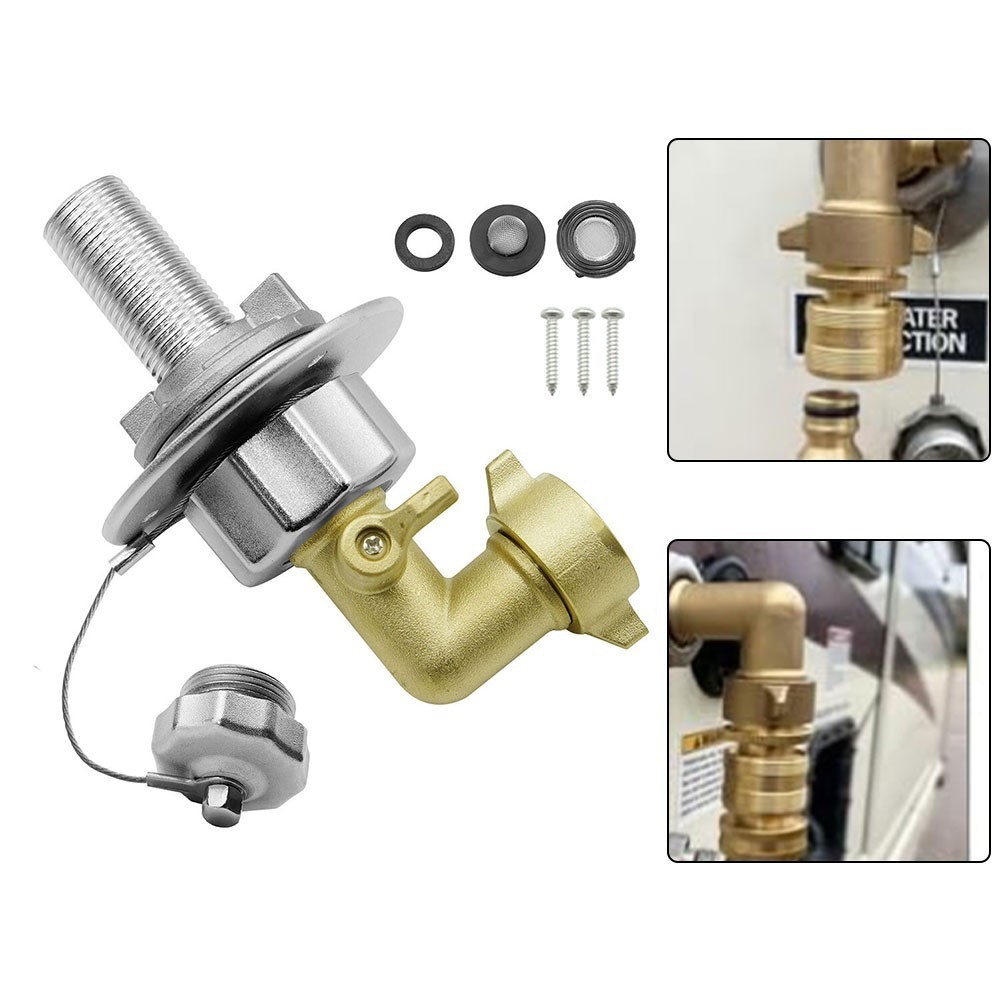 [HOT]RV Water Tank Stainless Steel Water Inlet Parts Combination 3/4 ...