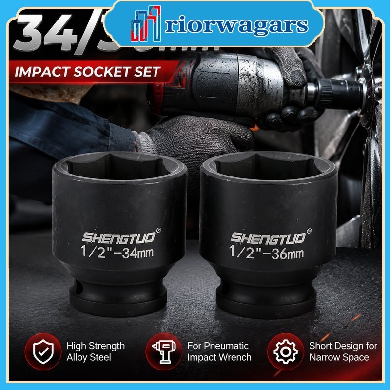 34/36mm 1/2 Drive 6 Point Impact Spanner Socket Jumbo Hex Drive Socket ...