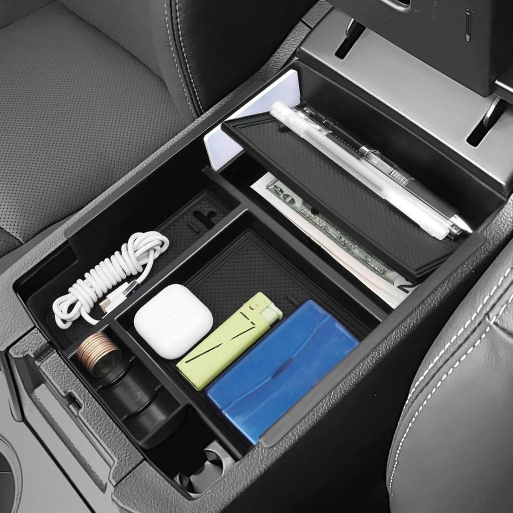 BIBLOZ Center Console Organizer(with secret compartment) for Toyota ...