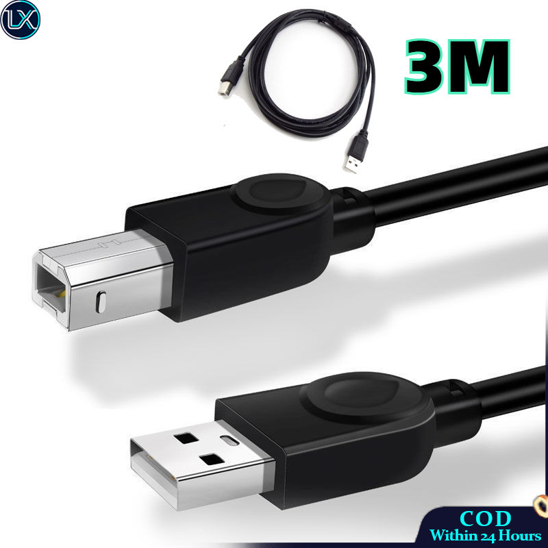 USB Printer Cable 3m Scanner Data Line USB 2.0 High Speed A B Cable for ...