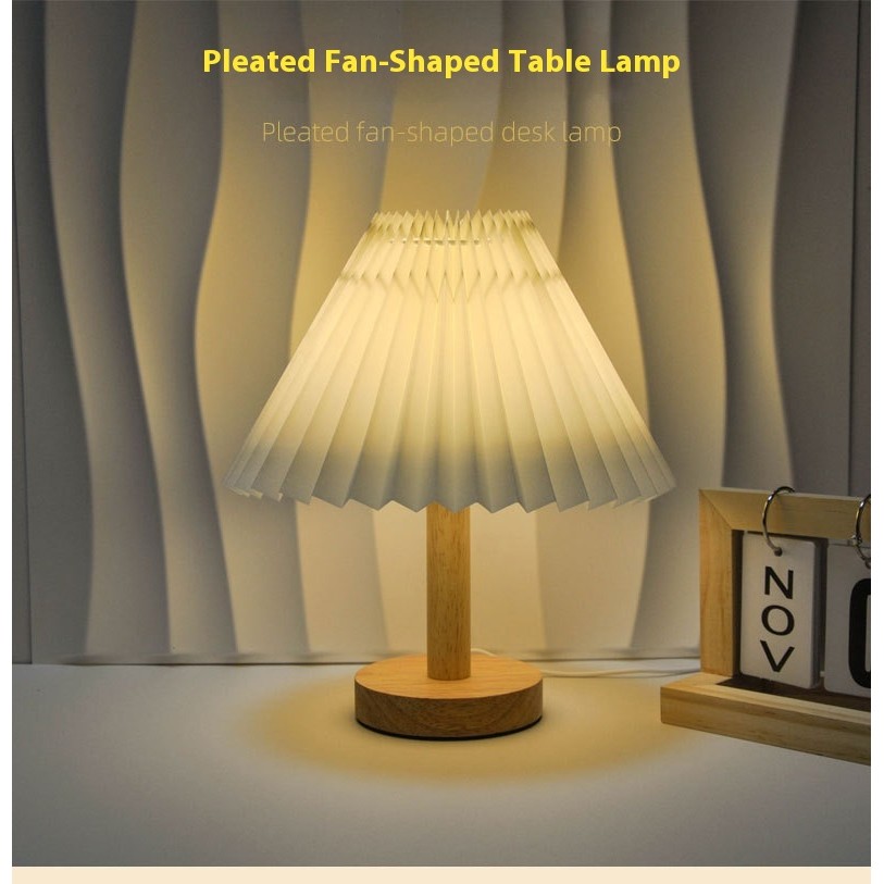 Pleated Remote Control Night Light Nordic B & B B Bedroom Decoration ...