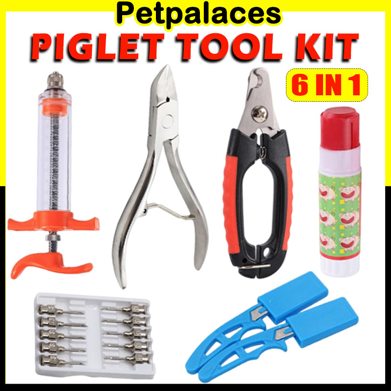 6 In 1 Piglet Kit Tail Plier+ Marker Crayon + Piglets Tooth Teeth ...