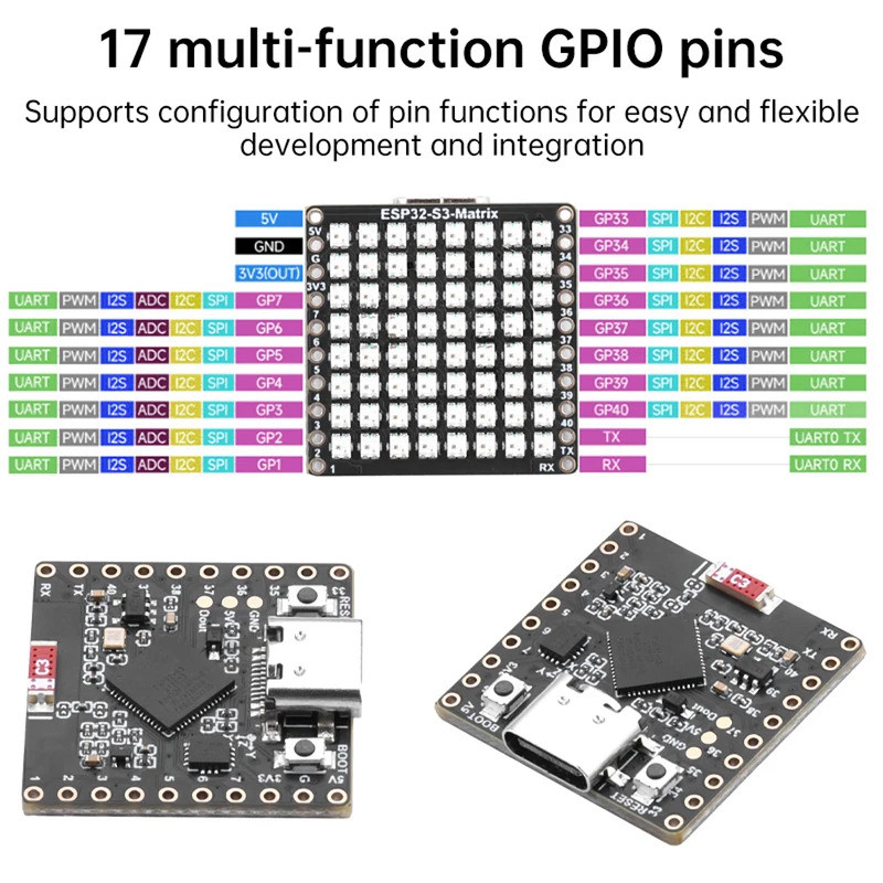 ESP32-S3-Matrix WIFI BT BLE5 Micro Development Board Based On ESP32-S3 ...