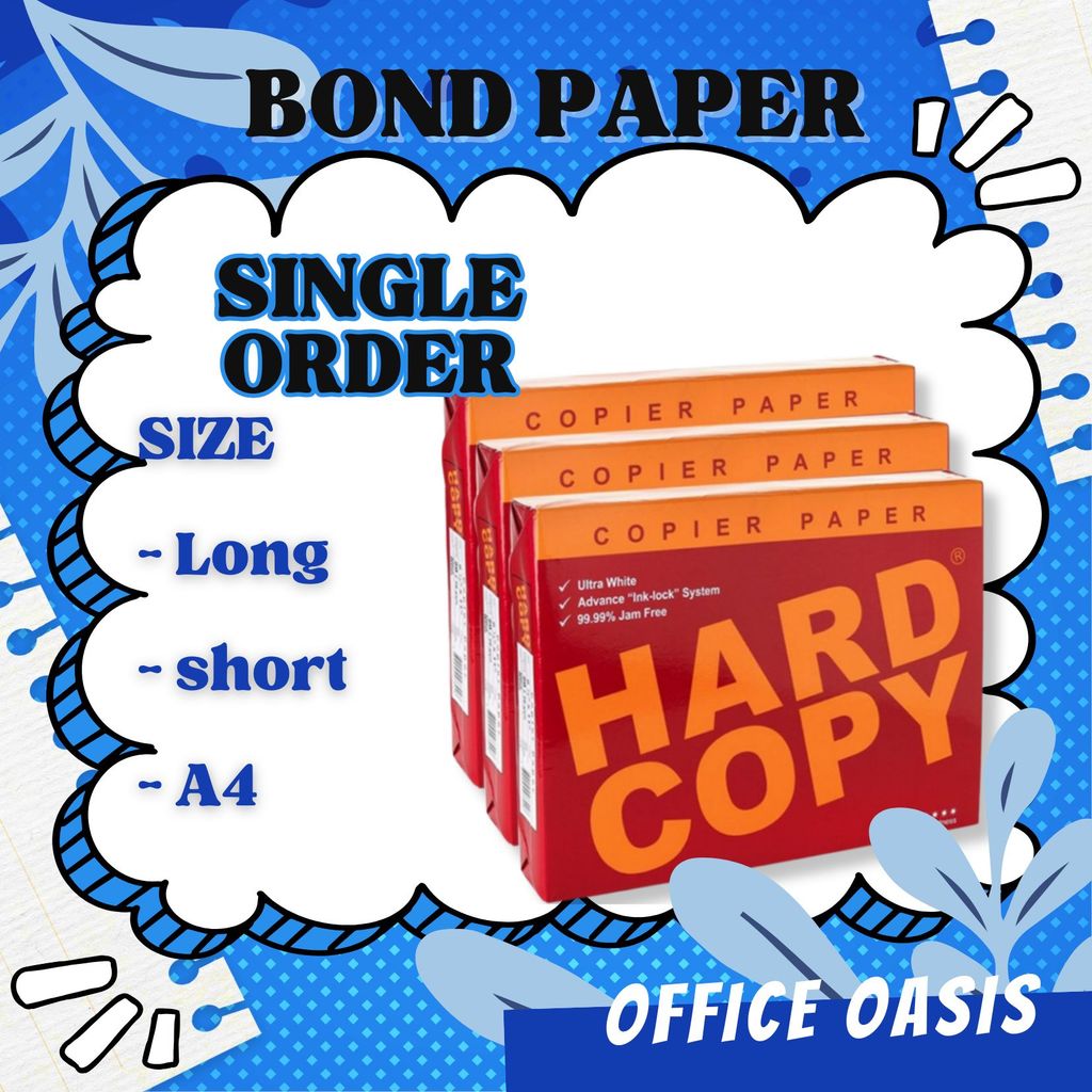 Hard Copy Bond Paper Premium 70gsm 500 Sheets Short A4 Long Clear ...