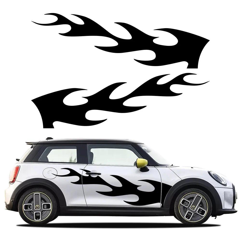 2Pcs Fashion Car Stickers Flames Flaming Auto Body Stickers Decals ...