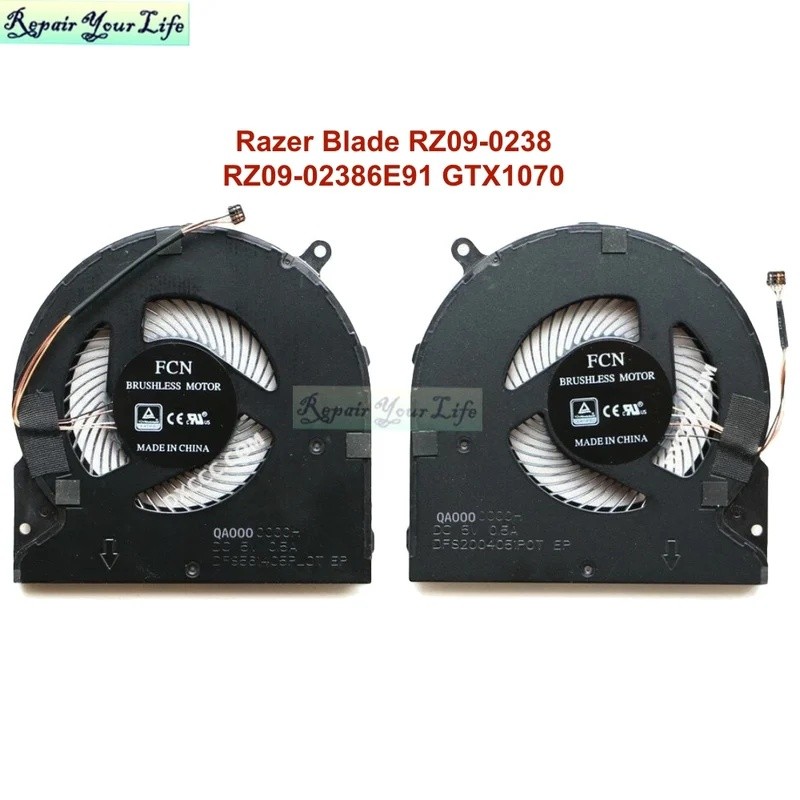 Laptop CPU GPU Cooling Fan For Razer Blade 15 RZ09-0238 02386E91 ...