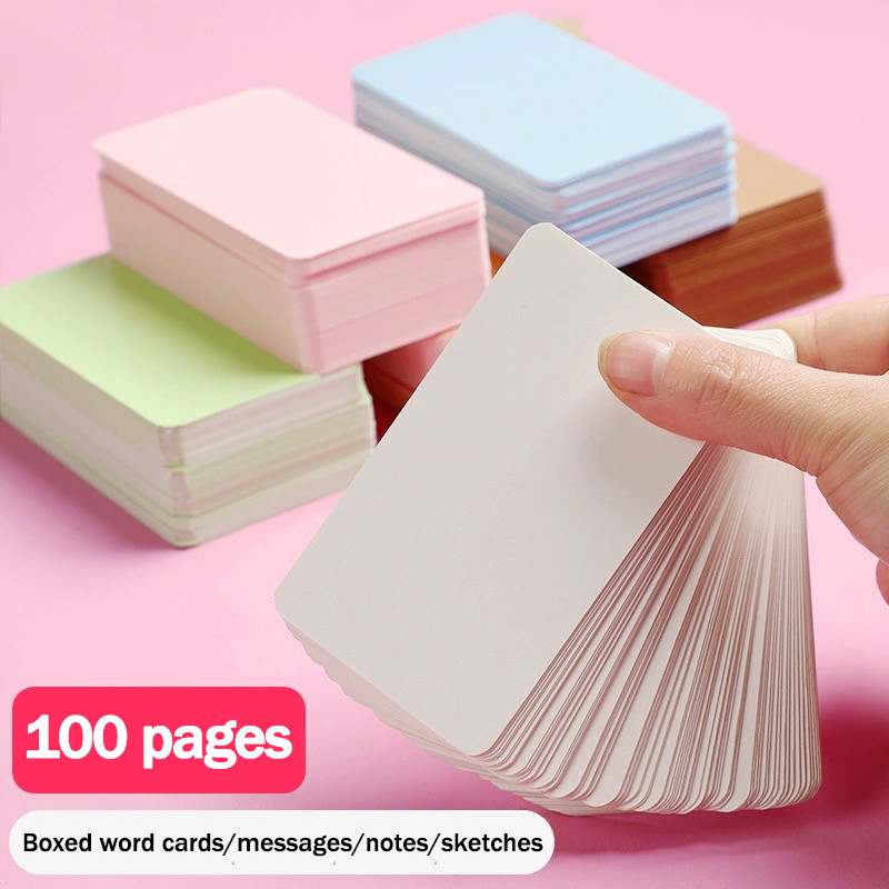 100PCS Portable Memory Card Memo Pad Blank Graffiti Cards Sticky Note ...