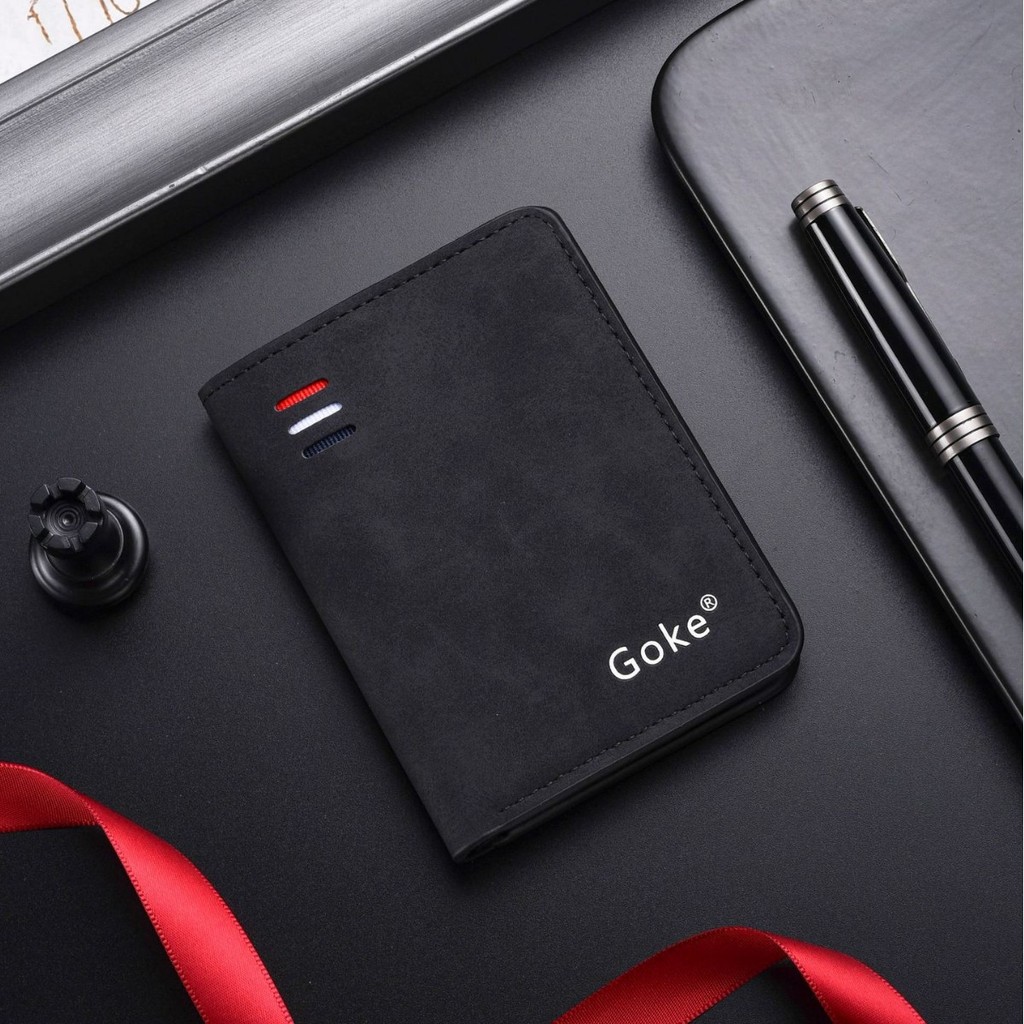 Ultra Thin PU Leather Men Card Holder Retro Business Wallet Multi Slots ...