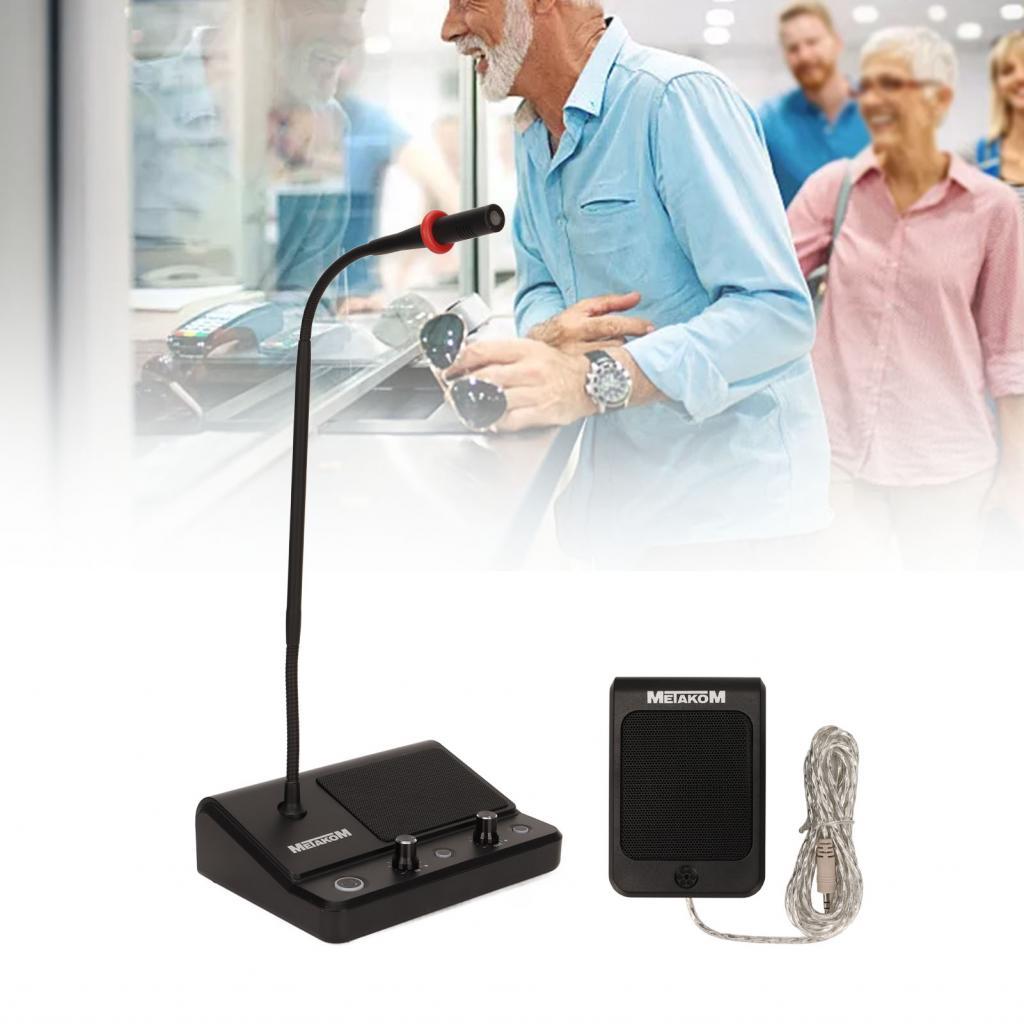 ilike Window Type Two way Speaker System Counter Intercom 2 Knobs to ...