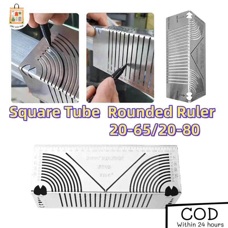 Multifunctional Metal Ruler Rounded Corner Drawing Ruler for Accurate ...
