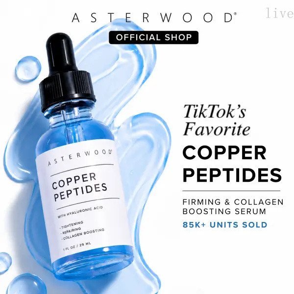 GHK Cu Peptide Serum – Copper Peptide Serum for Tightening, Collagen Boosting & Hydrating – Topical GHK-Cu with Hyaluronic Acid ATTV
