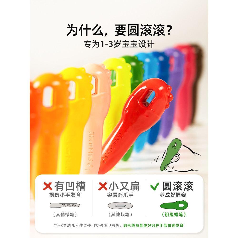 Merlot Childhood Key Crayon Children Washable Not Dirty Hands Oily ...