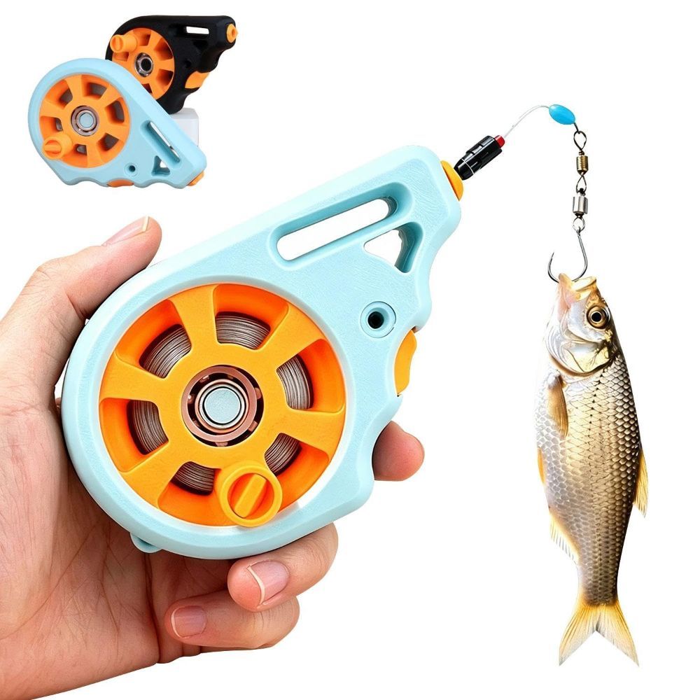 CLEVER Pocket Fishing Reel, Hand Line Reel Portable Mini Fishing Wheel ...