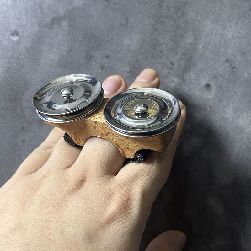 Finger Tambourine Tambourine Finger Castanets Hand Rattle Card Hong ...