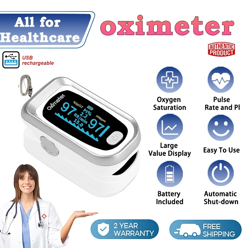 Fingertip Pulse Oximeter, (SpO2)Blood Oxygen Saturation Monitor with ...