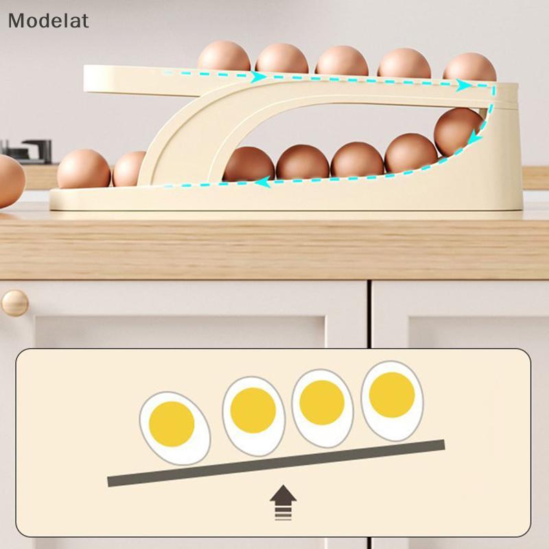 Modelat Automatic Scrolling Egg Rack Holder Storage Box Egg Basket ...