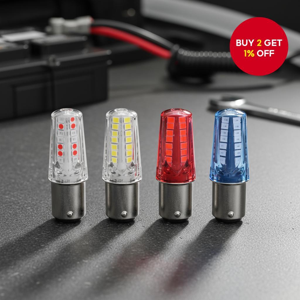 1157 BA15D LED Brake Light for Motorcycles - Flashing Tail and Turn ...