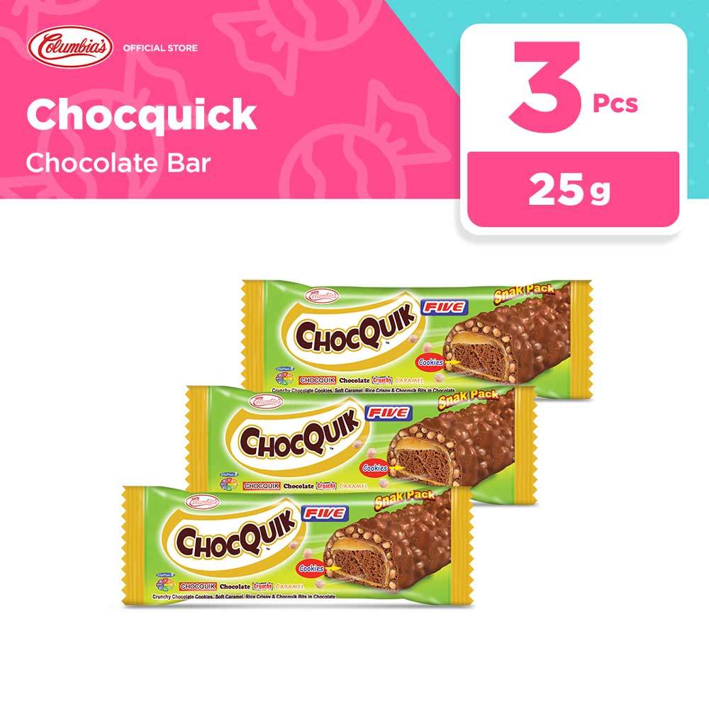 Columbia Candies: Chocquik Five Bar 3 pcs., Chocolates assorted ...